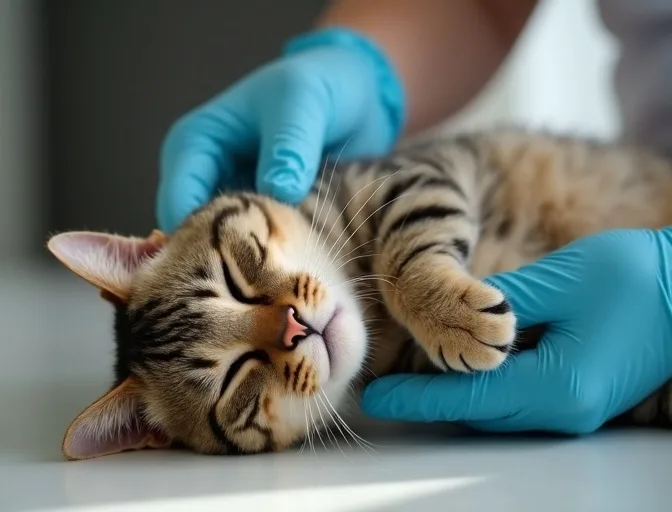 Specialist carefully handling a deceased cat with dignity in Templestowe